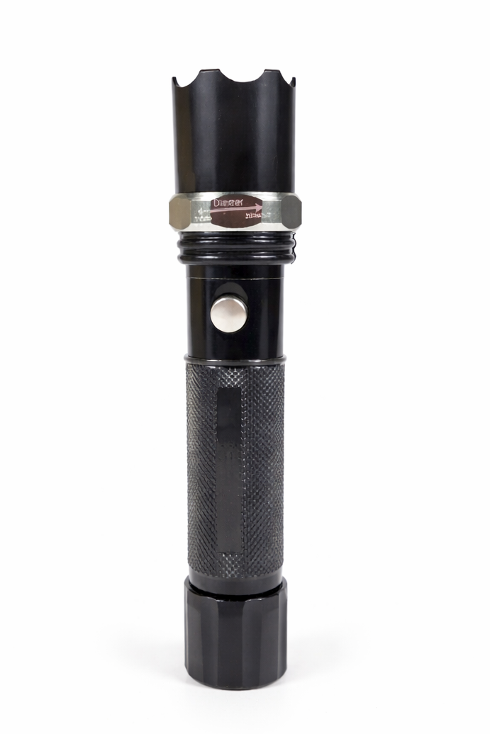 Tactical Rechargeable LED Flashlight with Shock-Resistant Body